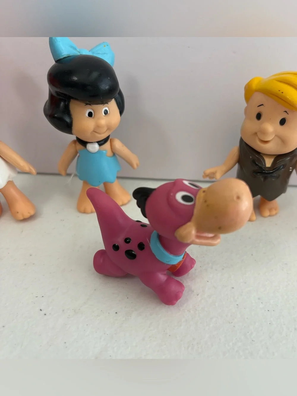 Vtg 1986 Flintstone Kids Lot of 5 Coleco Figures School Fred Wilma Barney Dino